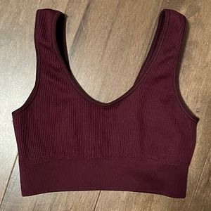 Aerie Burgundy Bralette Size XS